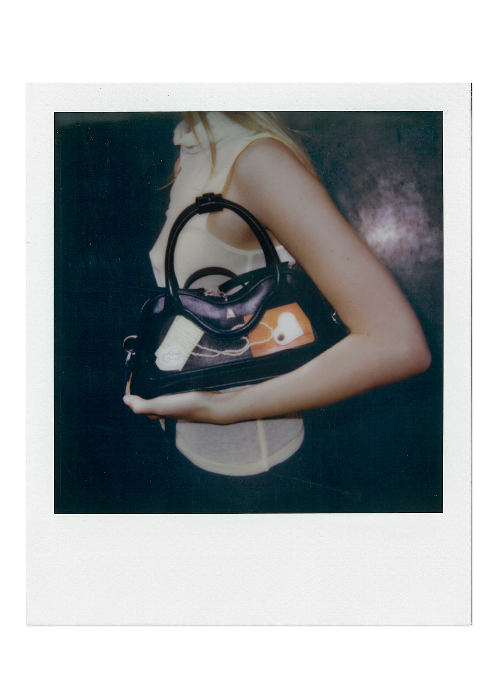 Hilma Mini Vinyl Black Leather Bag