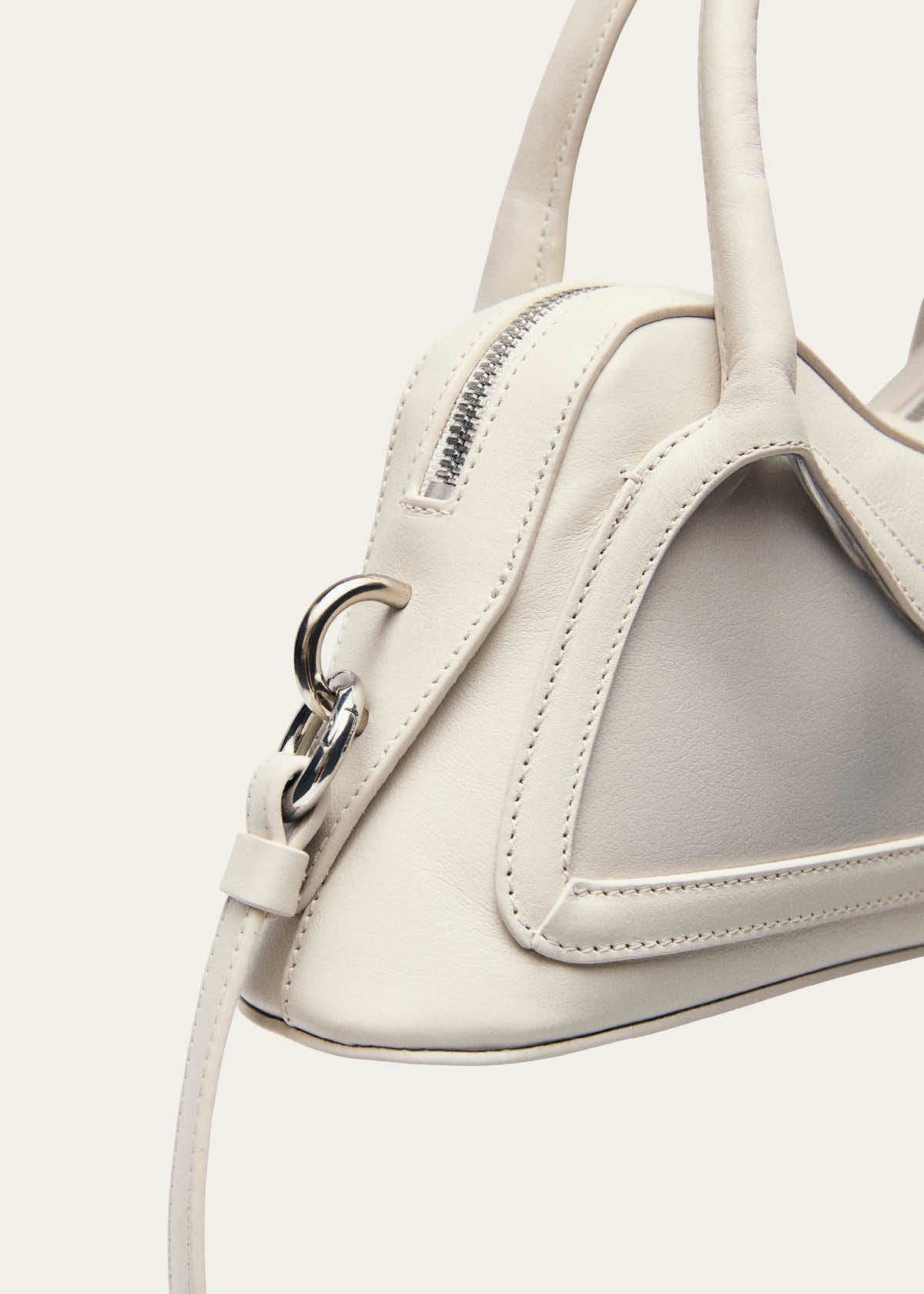 Hilma Mini Vinyl White Leather Bag