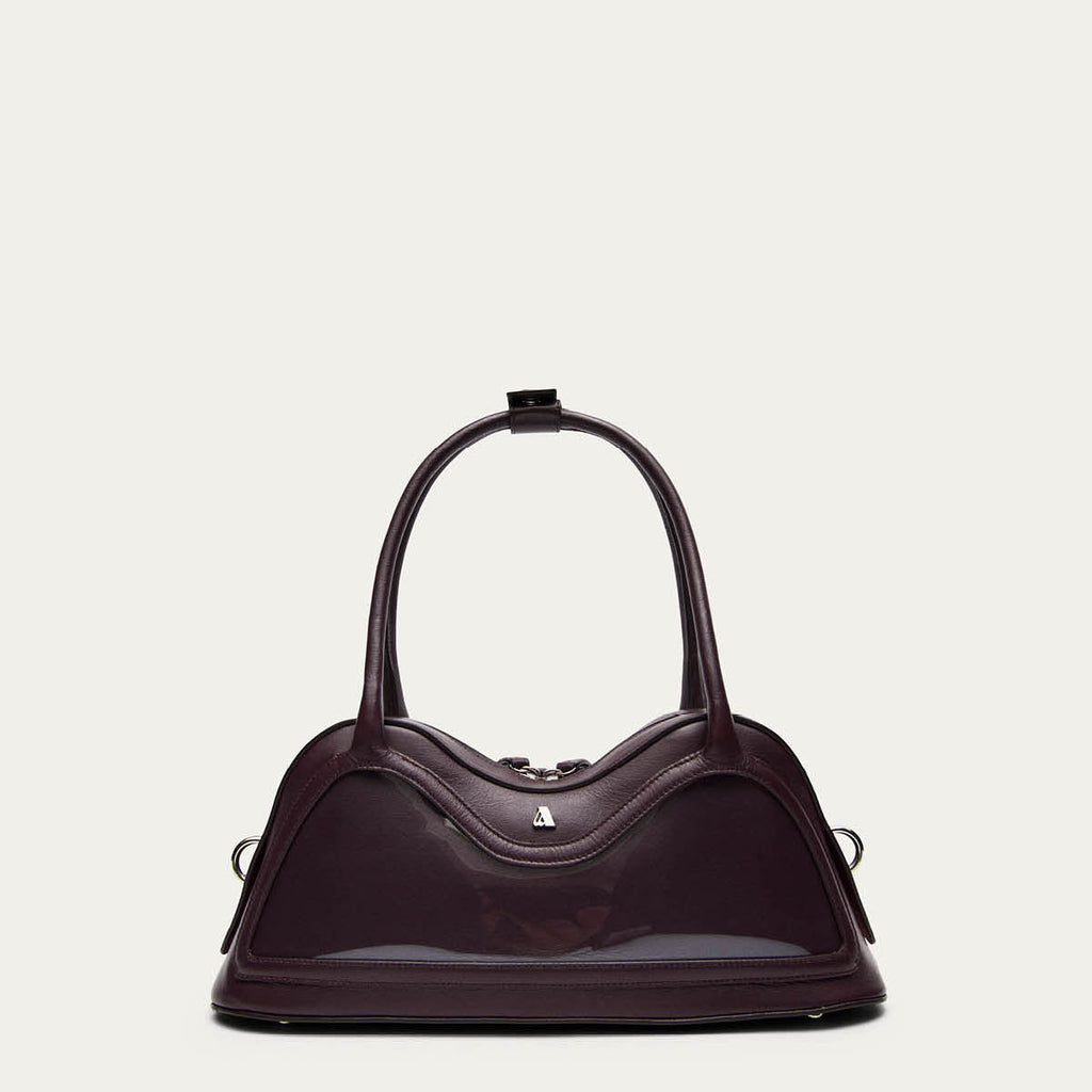Hilma Vinyl Burgundy Leather Bag