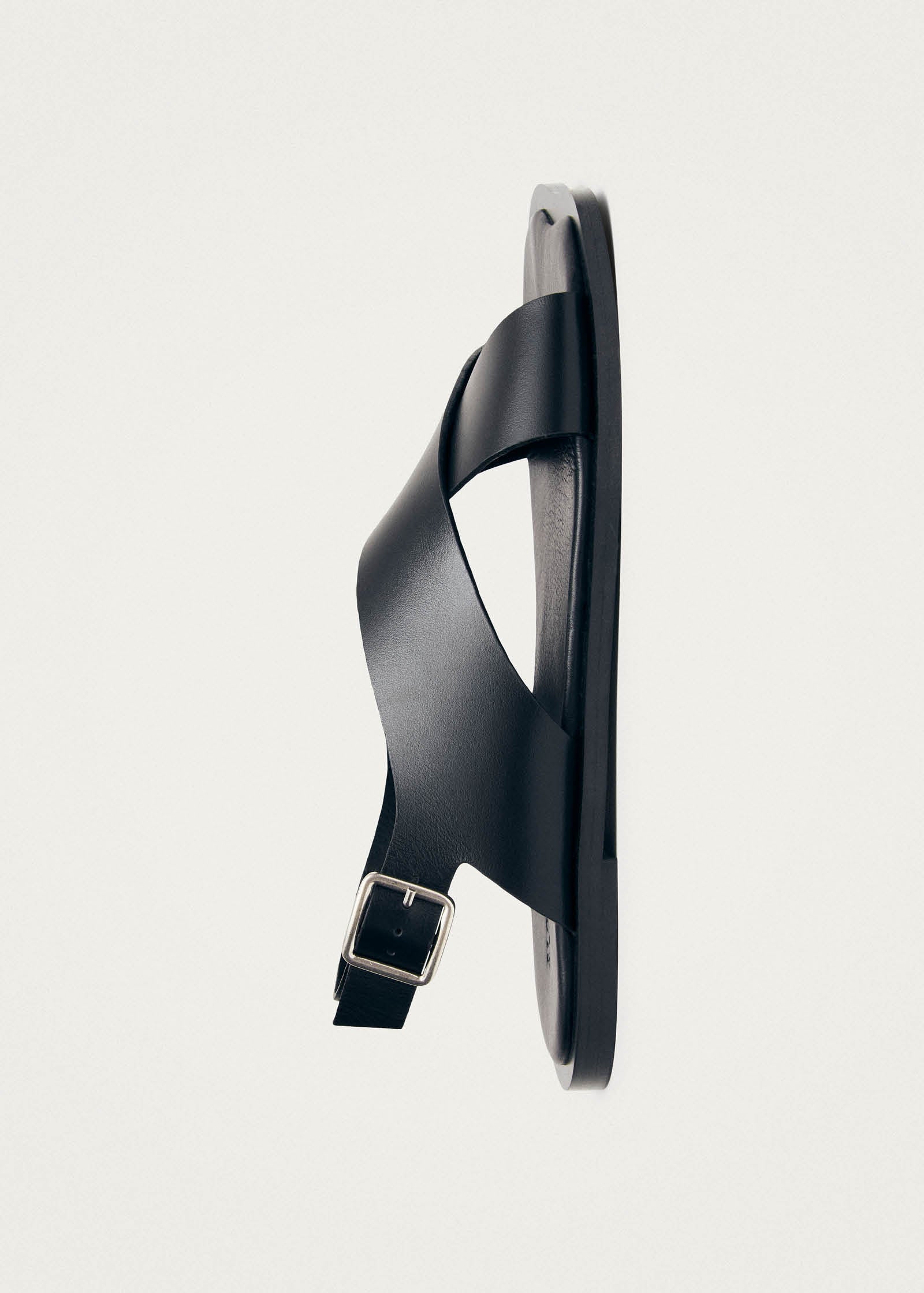 Nalu Black Leather Sandals