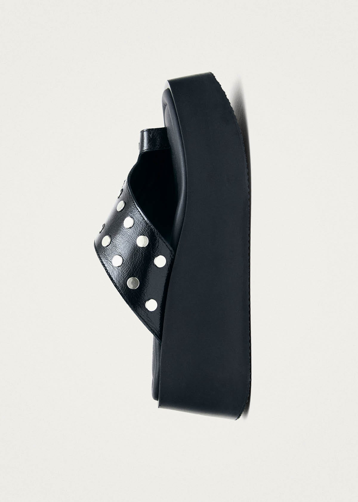 Nova Studs Black Leather Sandals
