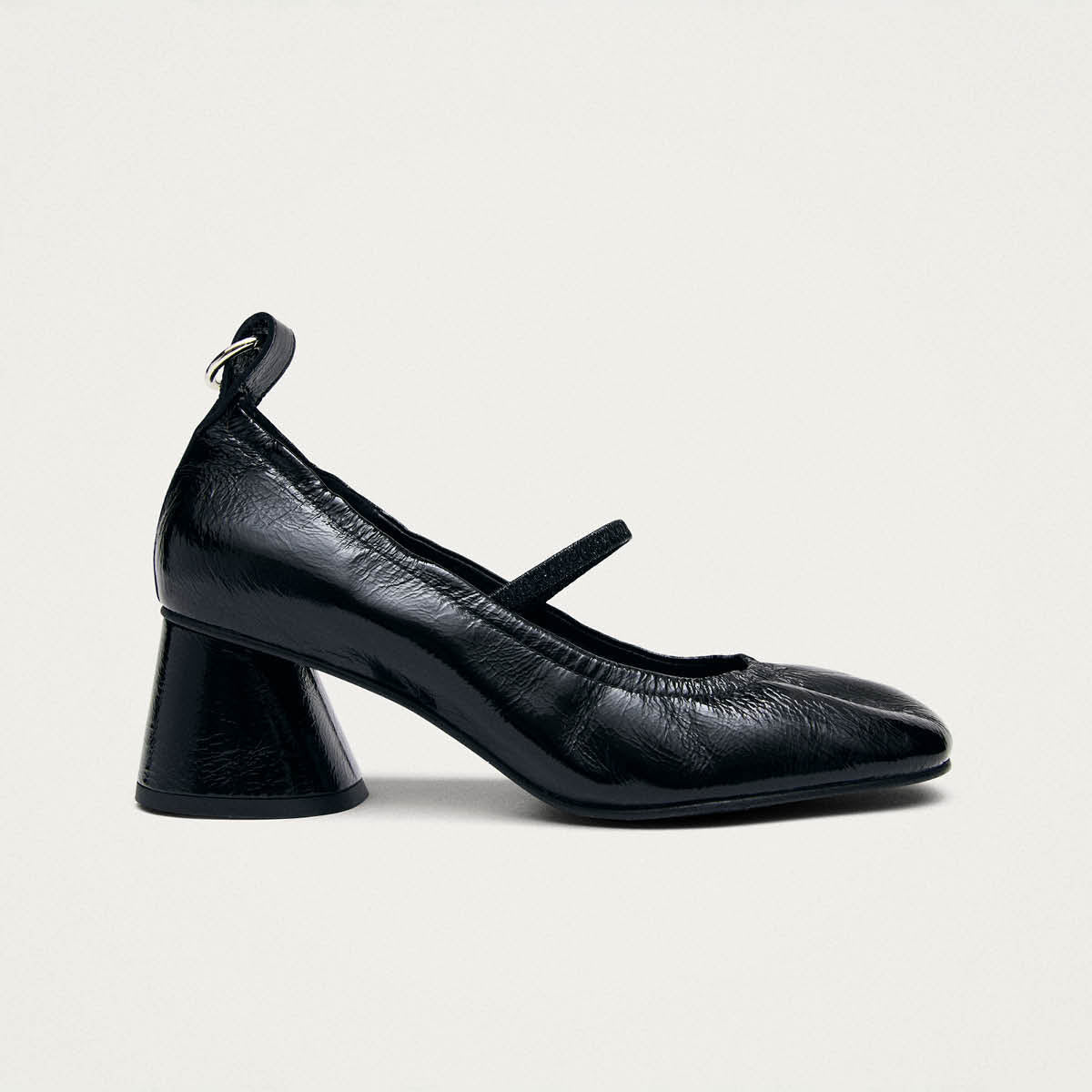 Rhiane Patent Black Leather Pumps