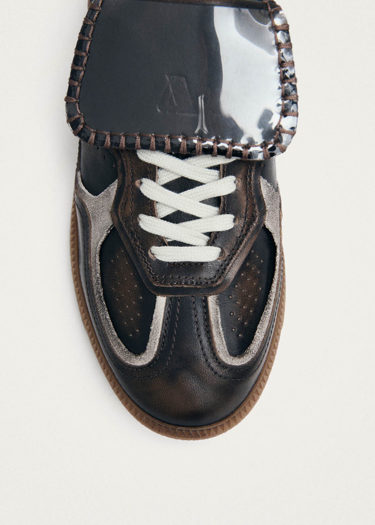 Tb.490 Club Vinyl Vintage Effect Brown Leather Sneakers