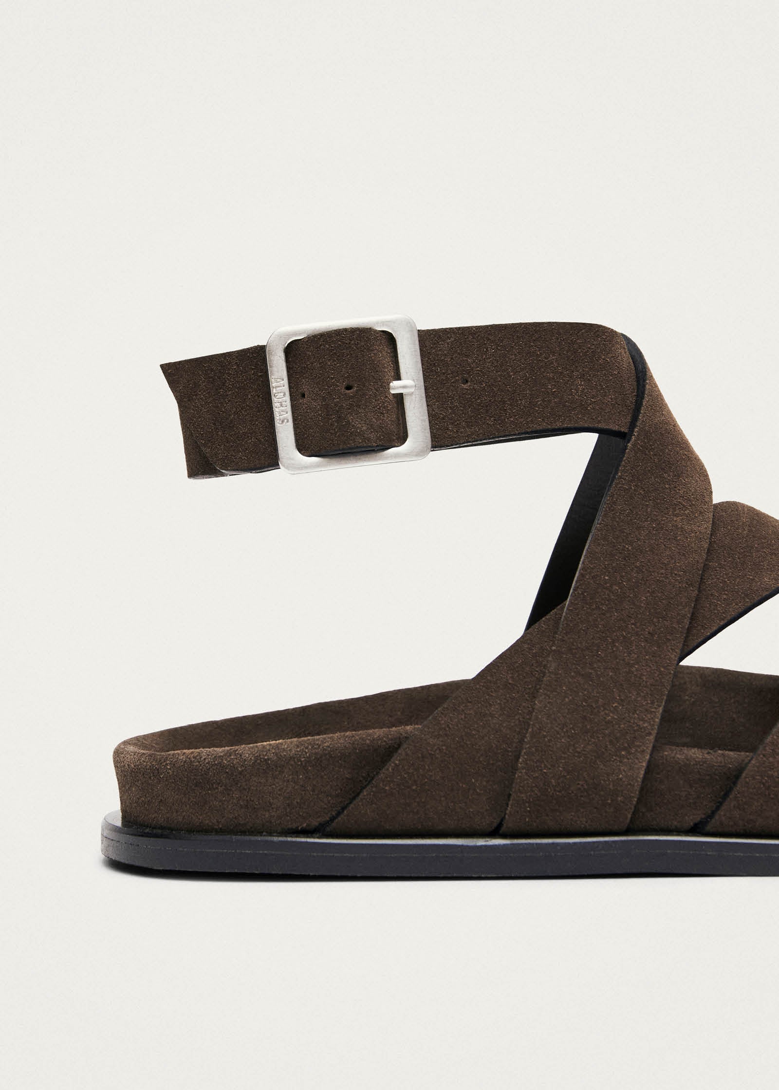 Tide Suede Brown Leather Sandals