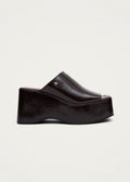 Vale Patent Brown Leather Sandals